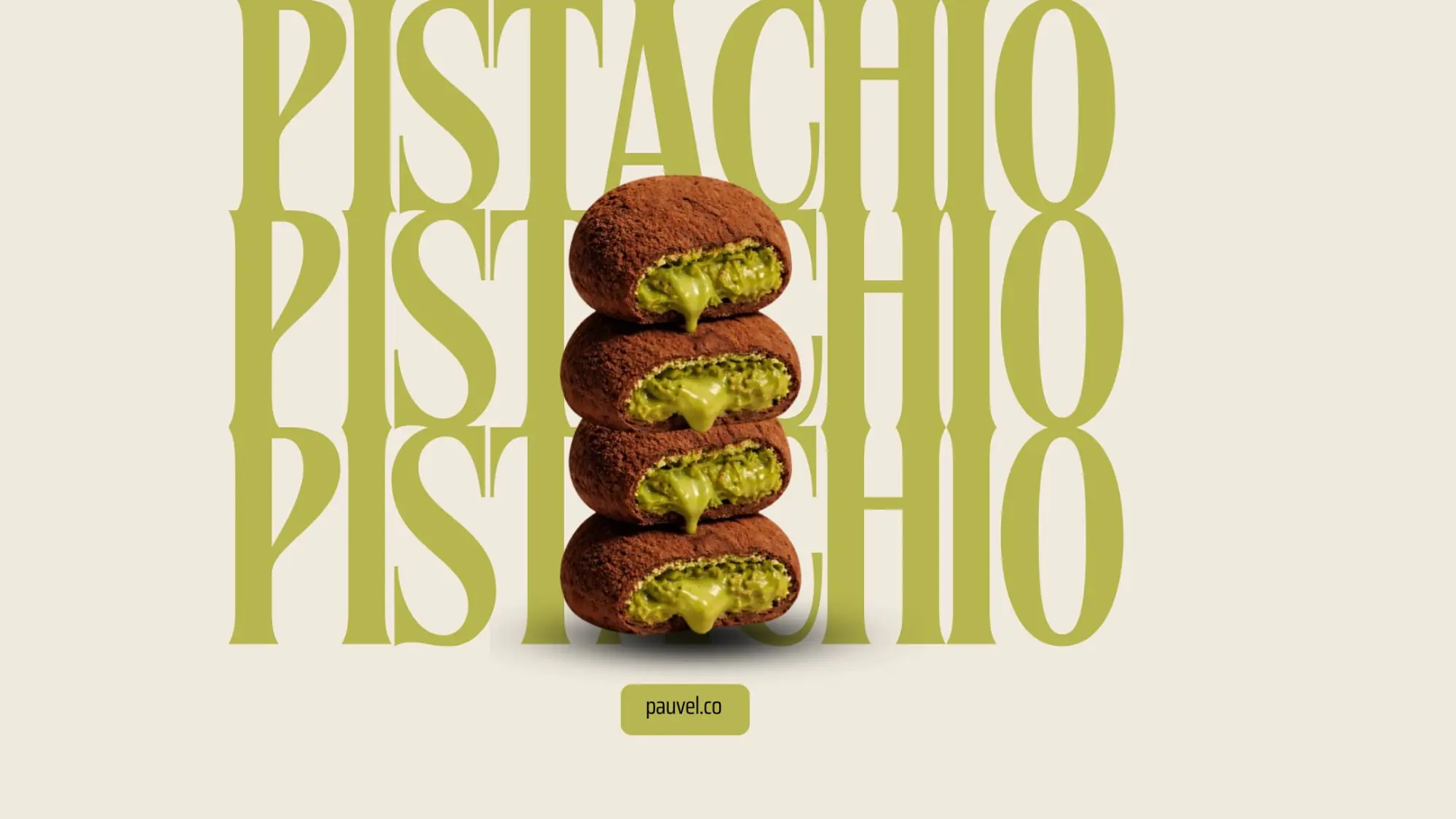 Stack of Pauvel Dubai chewy cookies with pistachio cream filling — homemade in Melbourne